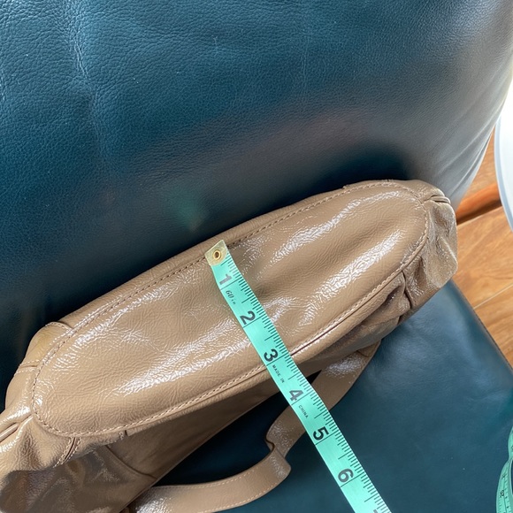Cole Haan Essex Tan Patent Leather Hobo Shoulder Bag - Picture 13 of 16
